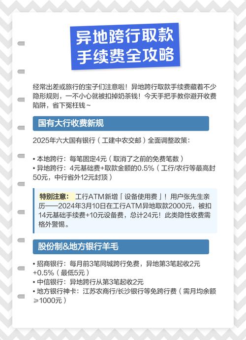 多家银行调整ATM跨行取现手续费，同城跨行有啥变化？