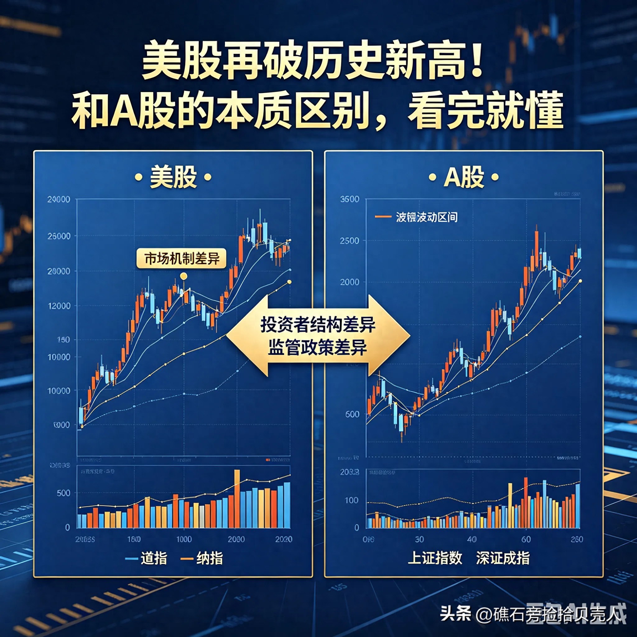 美股三大指数全线收涨创新高，与A股差异在哪？