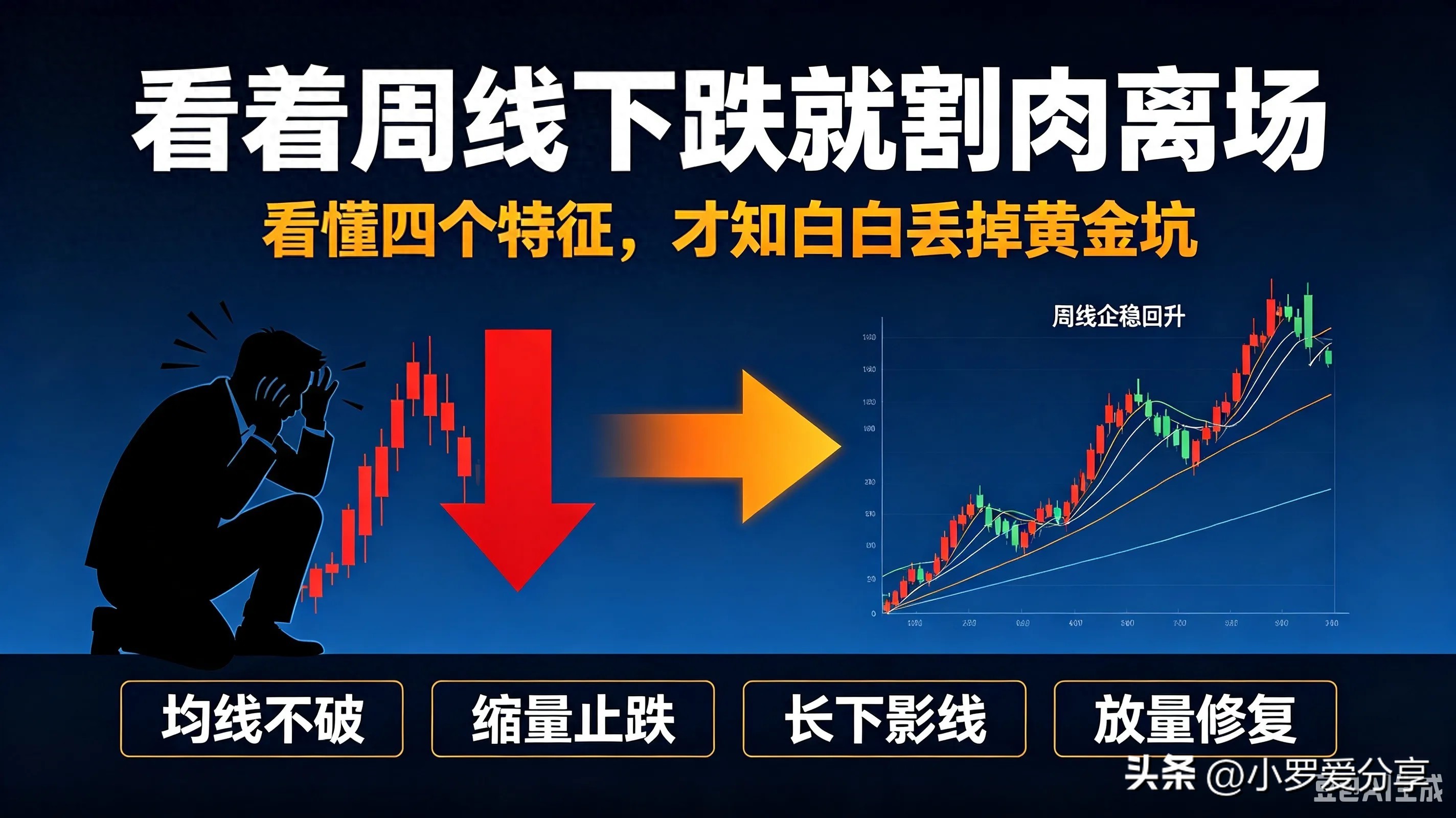 区分假跌洗盘与主力跑路_周线黄金坑_k线身怀六甲图解